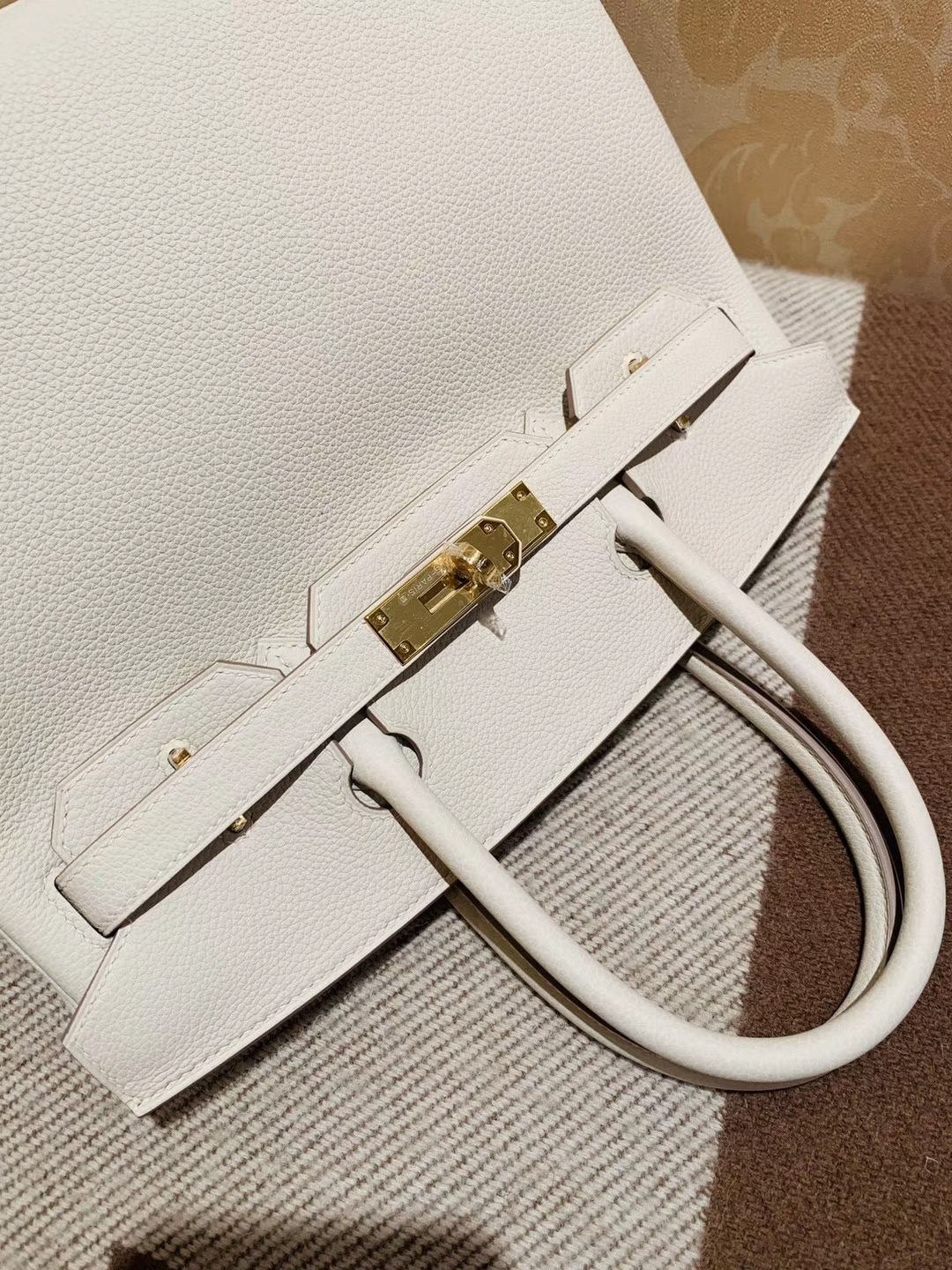极品工艺：Birkin 30 togo皮 10奶昔白craie 金扣 就是这个白富美  人气销量冠军