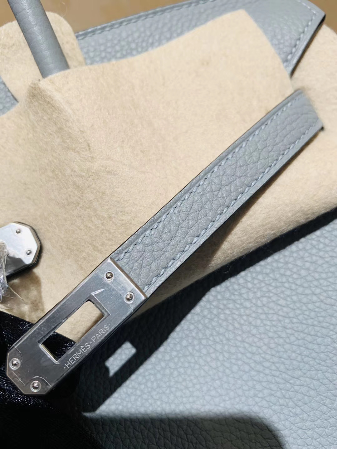 Hermes Birkin 25CM Togo皮 4Z海鸥灰 Gris mouette拉丝银扣 人气冷灰色 百搭神色