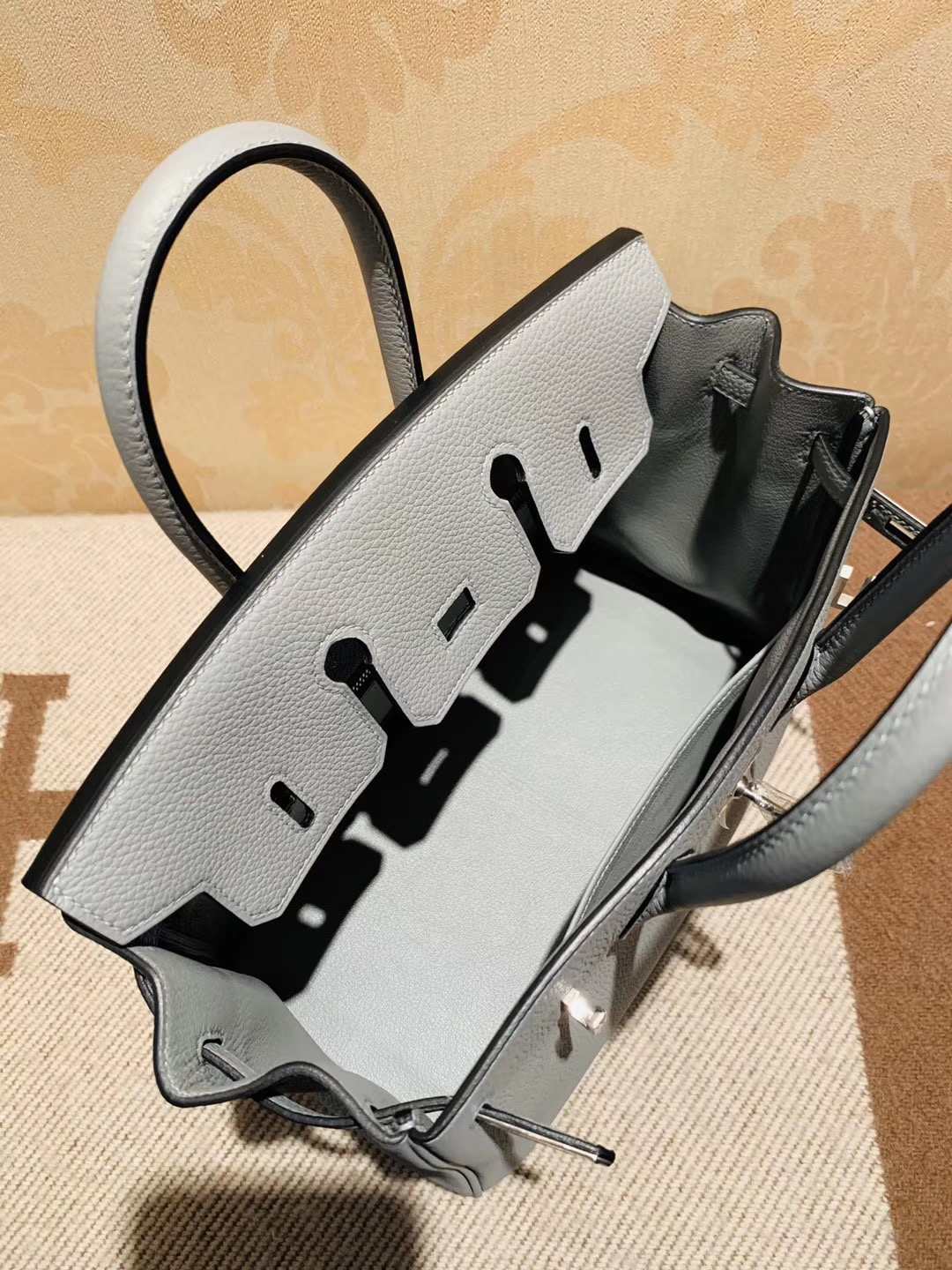 Hermes Birkin 25CM Togo皮 4Z海鸥灰 Gris mouette拉丝银扣 人气冷灰色 百搭神色