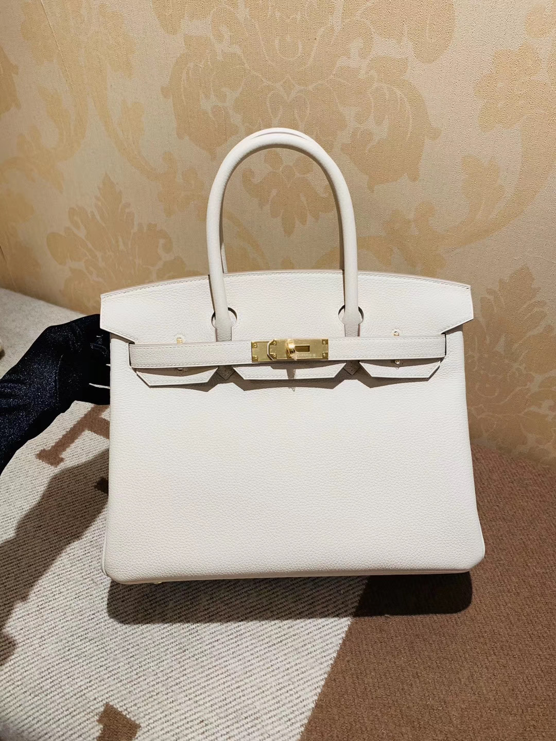 极品工艺：Birkin 30 togo皮 10奶昔白craie 金扣 就是这个白富美  人气销量冠军