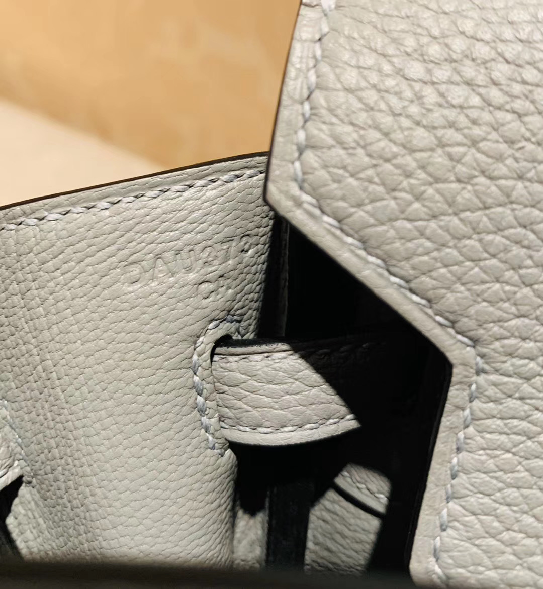 Hermes Birkin 25CM Togo皮 4Z海鸥灰 Gris mouette拉丝银扣 人气冷灰色 百搭神色