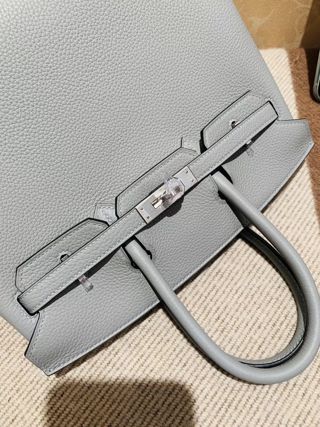 Hermes Birkin 25CM Togo皮 4Z海鸥灰 Gris mouette拉丝银扣 人气冷灰色 百搭神色