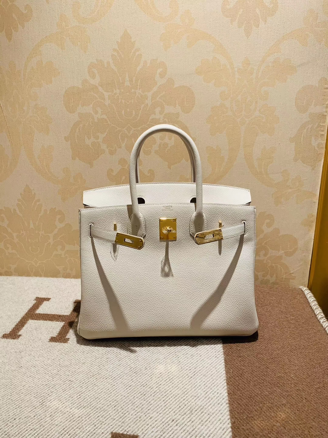 极品工艺：Birkin 30 togo皮 10奶昔白craie 金扣 就是这个白富美  人气销量冠军