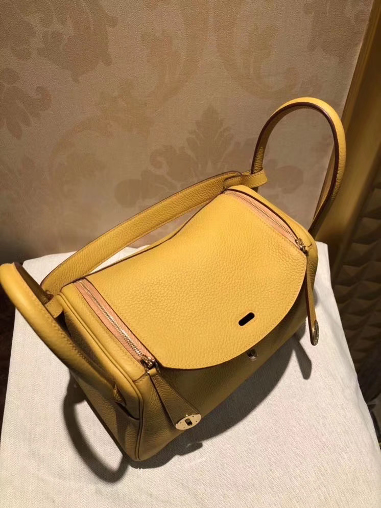 Lindy 26cm 琥珀黄 Togo牛皮进口 金扣 全手工缝制